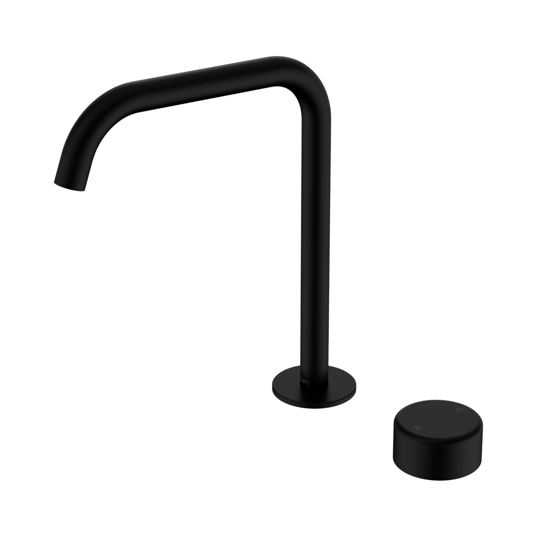 Nero Serenity Progressive Bath/Kitchen Mixer Edge Spout Matte Black - Metal Handle