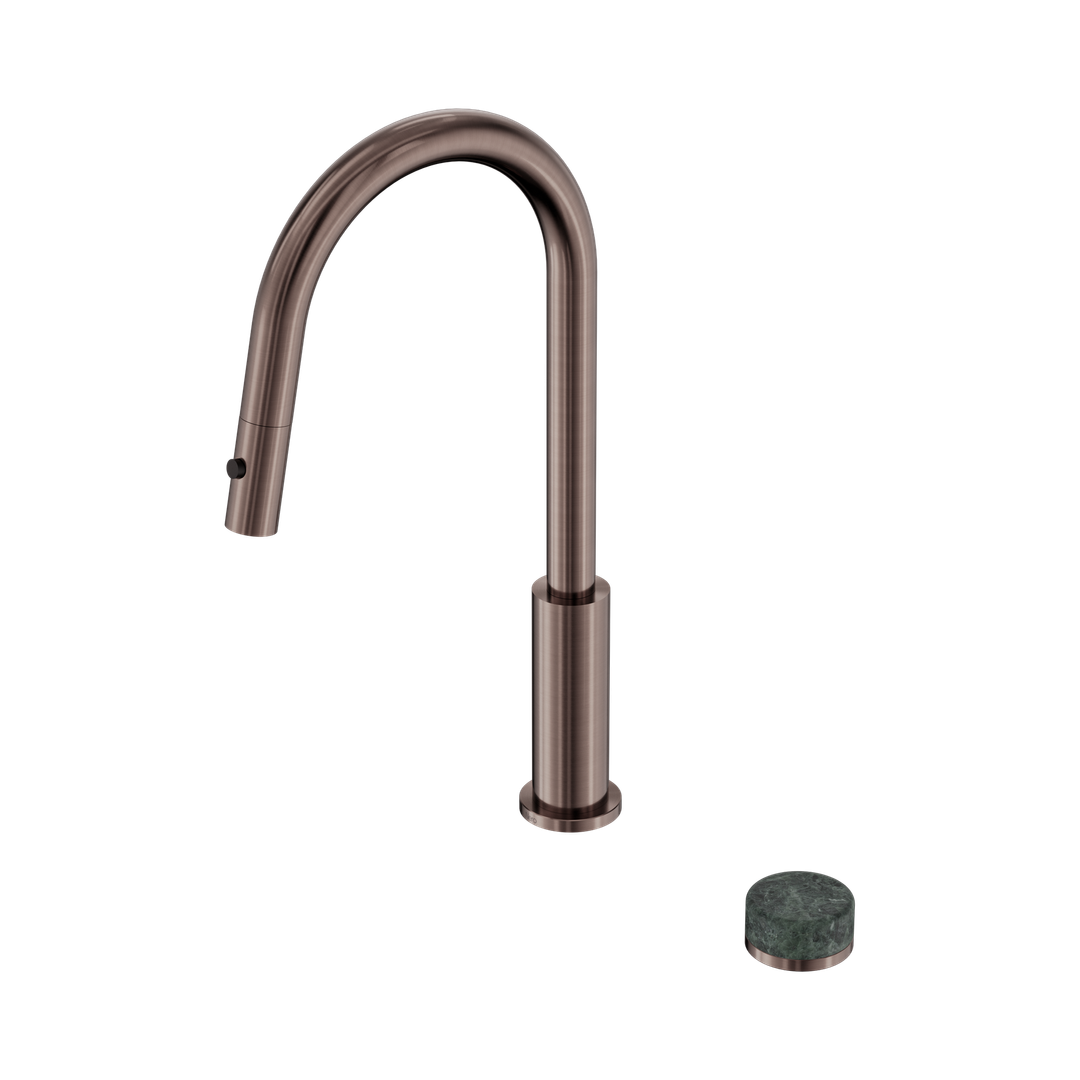 Nero Serenity Progressive Pull Out Kitchen Set - Verde Alpi Handle Brushed Bronze