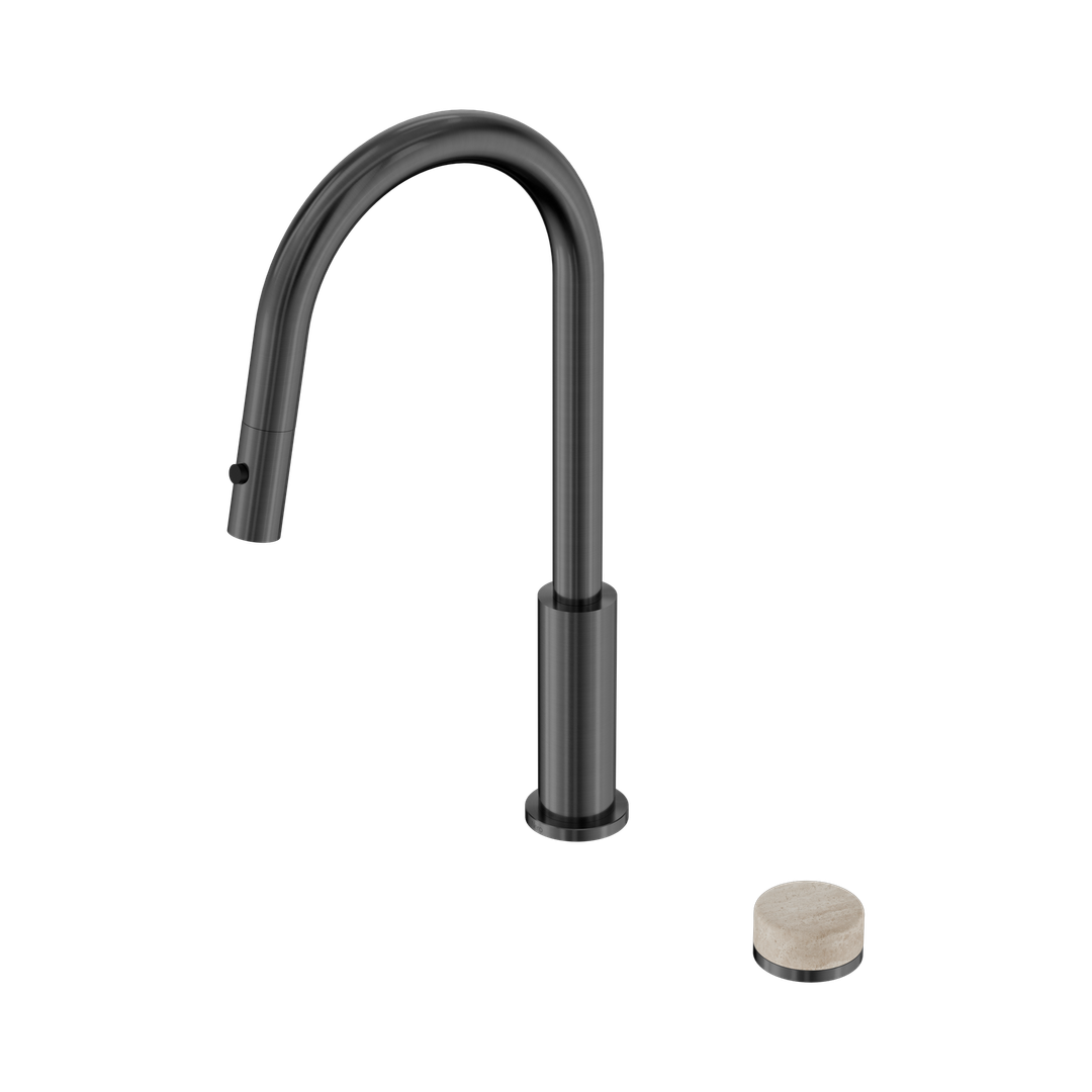 Nero Serenity Progressive Pull Out Kitchen Set - Rome Travertine Handle Gunmetal