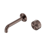 Serenity Progressive Wall Basin Nero Mixer 160mm Spout With Metal Handle - Brushed Bronze