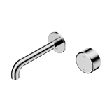 Nero Serenity Progressive Wall Basin Mixer 160Mm Spout Chrome - Metal Handle