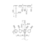 Nero Serenity Progressive Shower System - Spout Chrome - Carrara Handle & Slim Shower Trim Kit Only