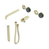 Nero Serenity Progressive Shower System - Spout Brushed Gold - Verde Alpi Handle & Slim Shower Trim Kit Only