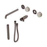 Nero Serenity Progressive Shower System - Spout Brushed Bronze Rome Travertine Handle & Slim Shower Trim Kit Only