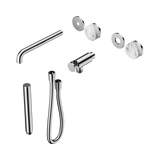 Nero Serenity Progressive Shower System - Spout Chrome Arabescato Corchia Handle & Slim Shower Trim Kit Only