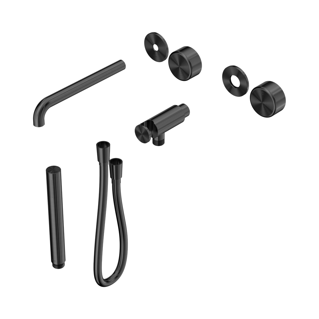 Nero Serenity Progressive Shower System - Spout Gunmetal - Metal Handle & Slim Shower Trim Kit Only