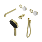 Nero Serenity Progressive Shower System - Spout Brushed Gold Carrara Handle & Serenity Hand Shower Trim Kit Only