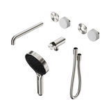 Nero Serenity Progressive Shower System - Spout Brushed Nickel Carrara Handle & Serenity Hand Shower Trim Kit Only