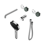 Nero Serenity Progressive Shower System - Spout Chrome Verde Alpi Handle & Serenity Hand Shower Trim Kit Only