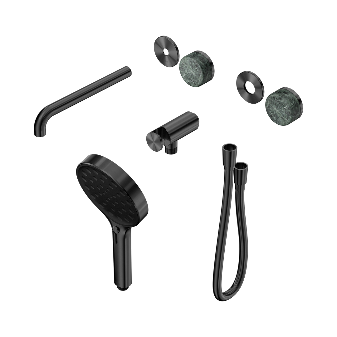 Nero Serenity Progressive Shower System - Spout Gunmetal Verde Alpi Handle & Serenity Hand Shower Trim Kit Only