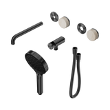 Nero Serenity Progressive Shower - Spout Gunmetal Rome Travertine Handle & Serenity Hand Shower Trim Kit Only