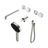 Nero Serenity Progressive Shower - Spout Brushed Nickel Corchia Handle & Serenity Hand Shower Trim Kit Only