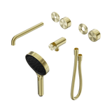 Nero Serenity Progressive Shower System - Spout Brushed Gold Metal Handle & Serenity Hand Shower Trim Kit Only