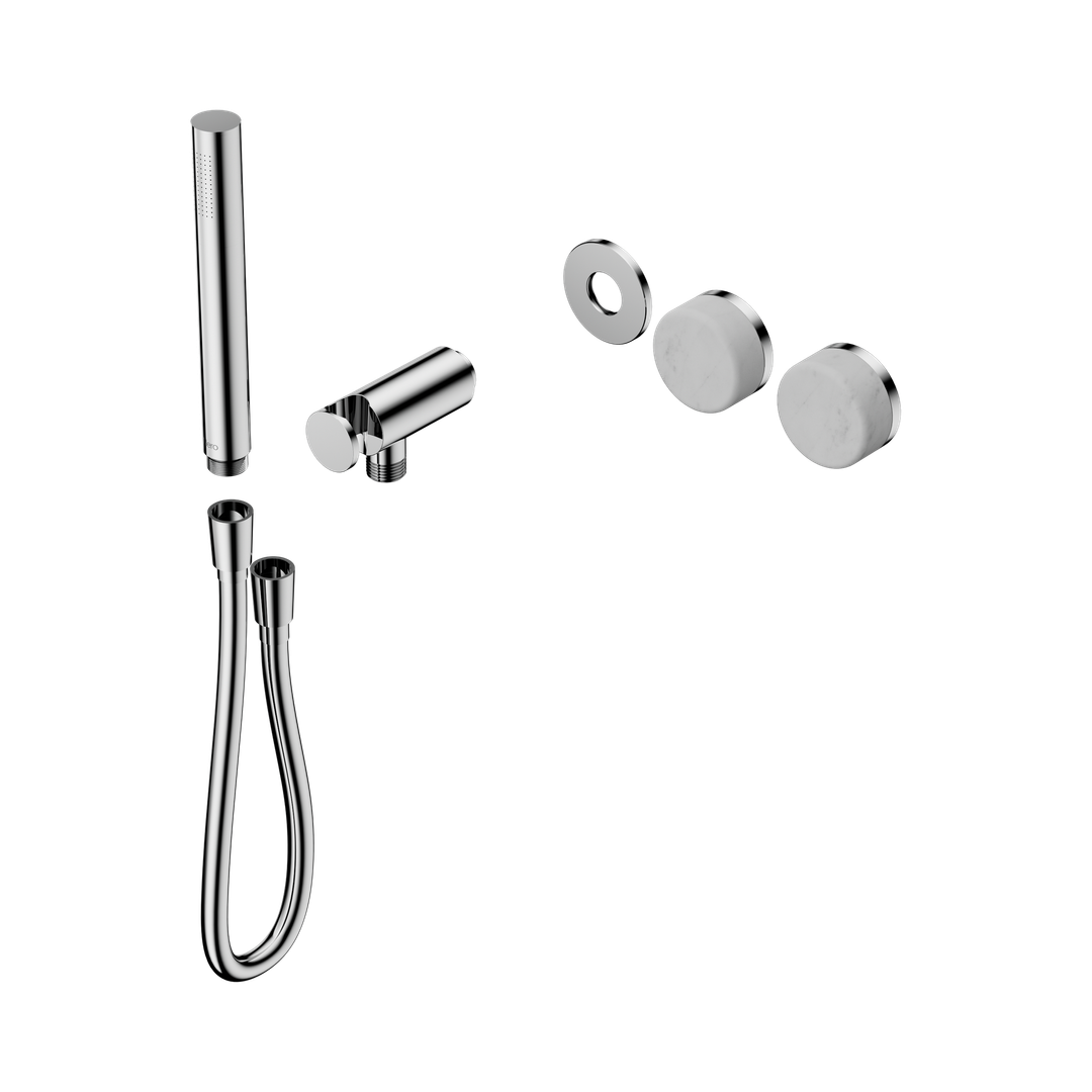 Nero Serenity Progressive Shower System Chrome - Carrara Handle & Slim Shower Trim Kit Only