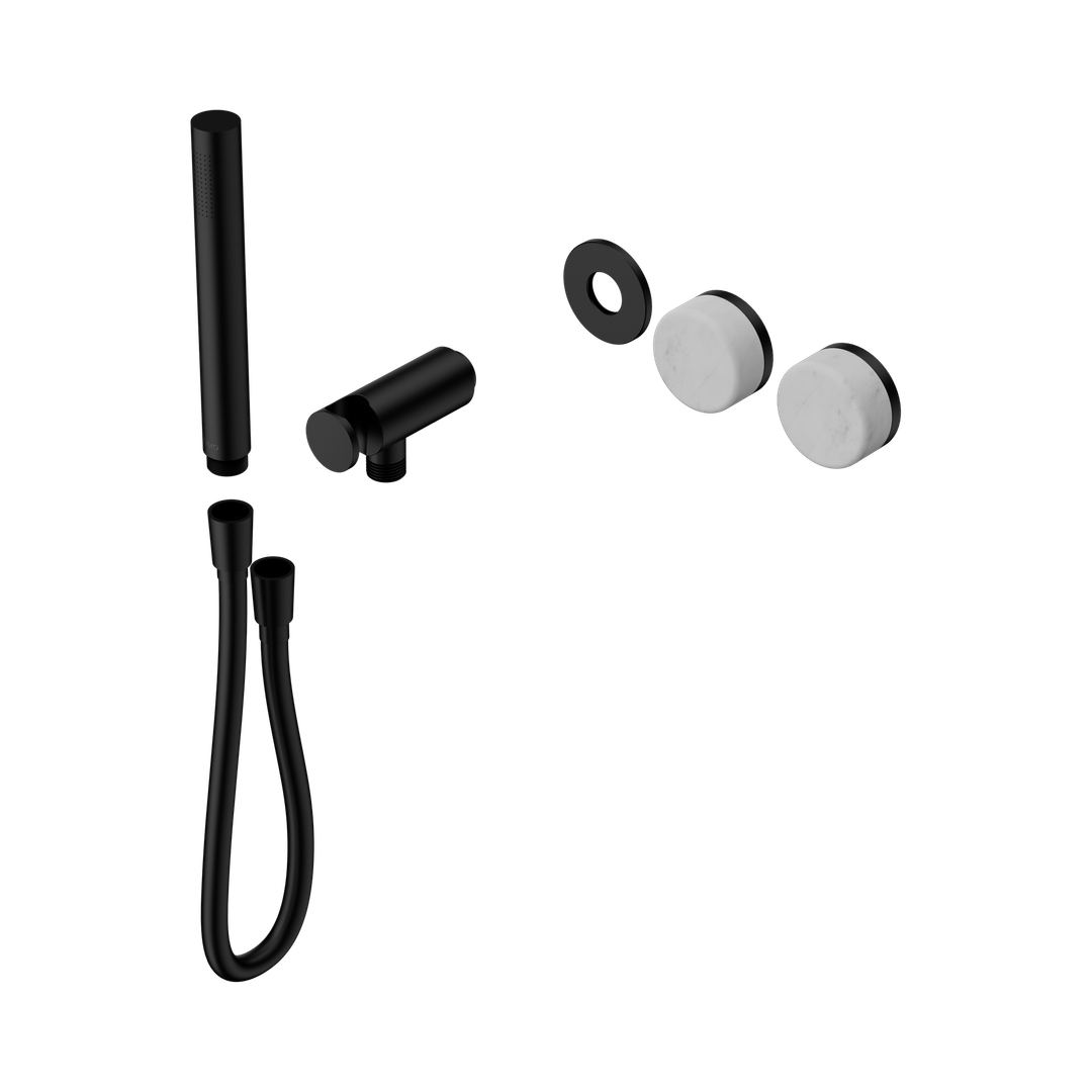 Nero Serenity Progressive Shower System Matte Black - Carrara Handle & Slim Shower Trim Kit Only