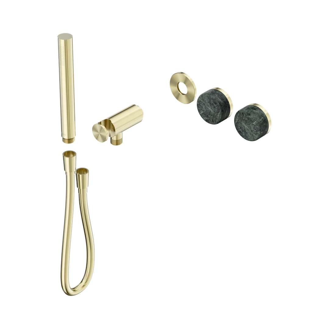 Nero Serenity Progressive Shower System Brushed Gold - Verde Alpi Handle & Slim Shower Trim Kit Only