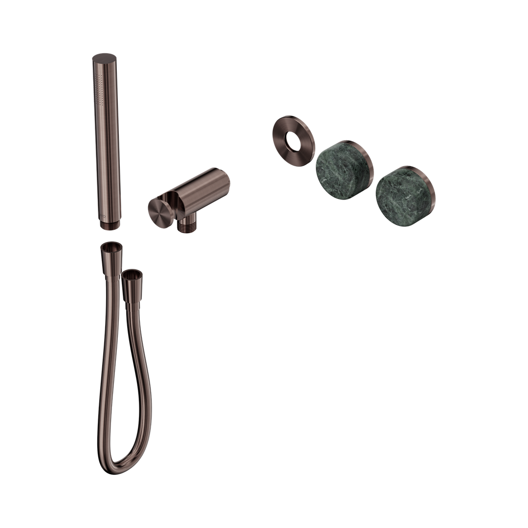 Nero Serenity Progressive Shower System Brushed Bronze - Verde Alpi Handle & Slim Shower Trim Kit Only