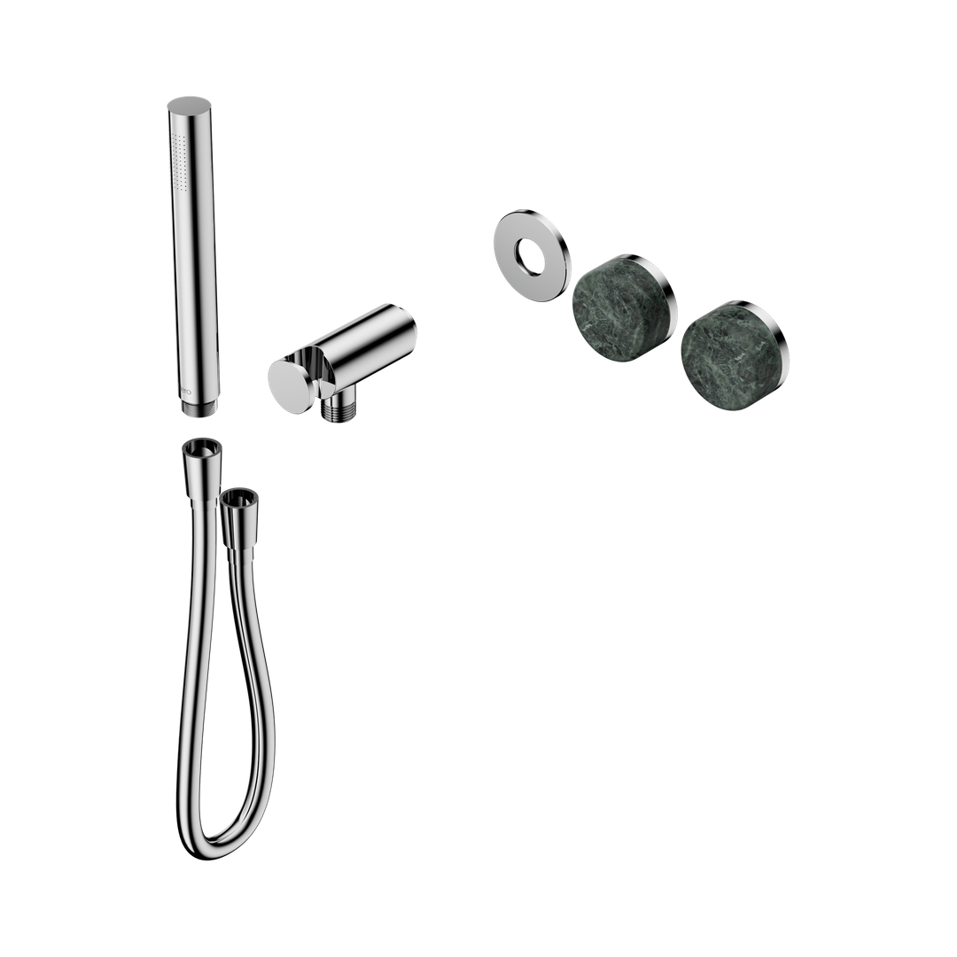 Nero Serenity Progressive Shower System Chrome - Verde Alpi Handle & Slim Shower Trim Kit Only
