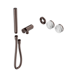Nero Serenity Progressive Shower System Brushed Bronze - Arabescato Corchia Handle & Slim Shower Trim Kit Only