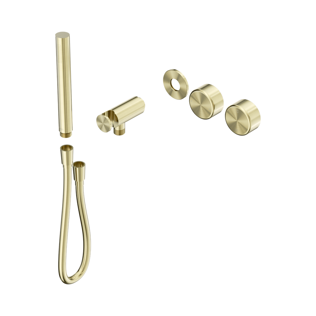 Nero Serenity Progressive Shower System Brushed Gold - Metal Handle & Slim Shower Trim Kit Only