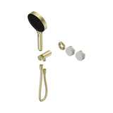 Nero Serenity Progressive Shower System Brushed Gold - Carrara Handle & Serenity Hand Shower Trim Kit Only