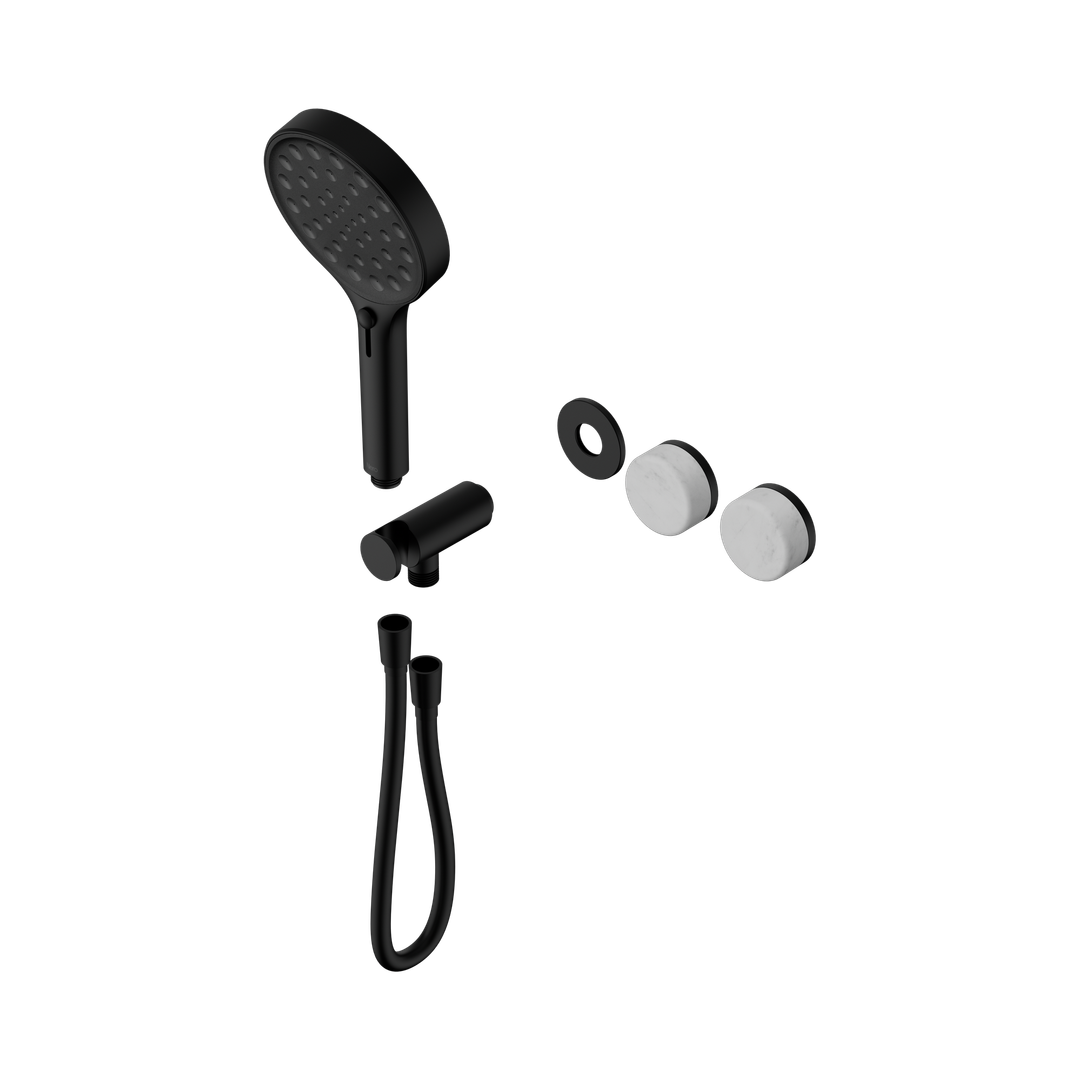Nero Serenity Progressive Shower System Matte Black - Carrara Handle & Serenity Hand Shower Trim Kit Only