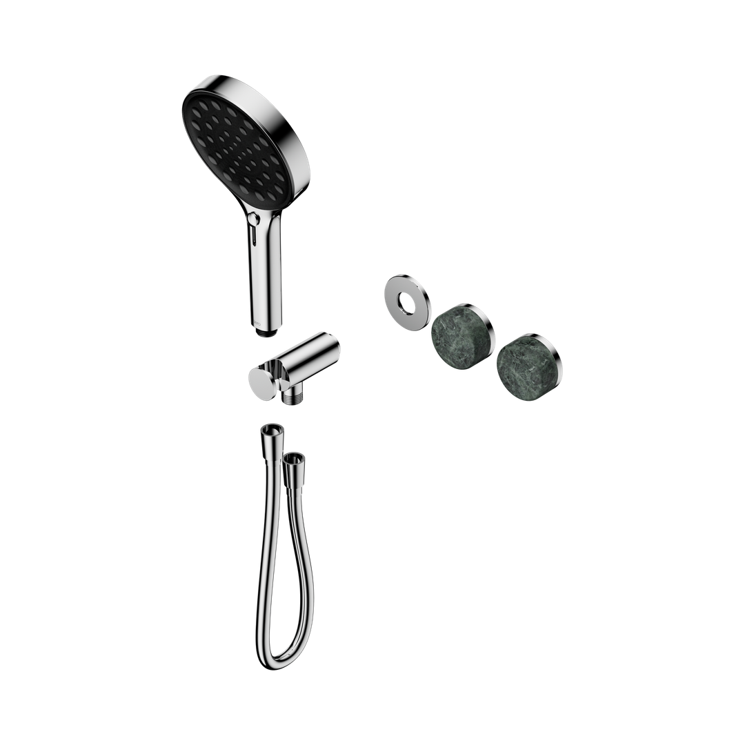 Nero Serenity Progressive Shower System Chrome - Verde Alpi Handle & Serenity Hand Shower Trim Kit Only