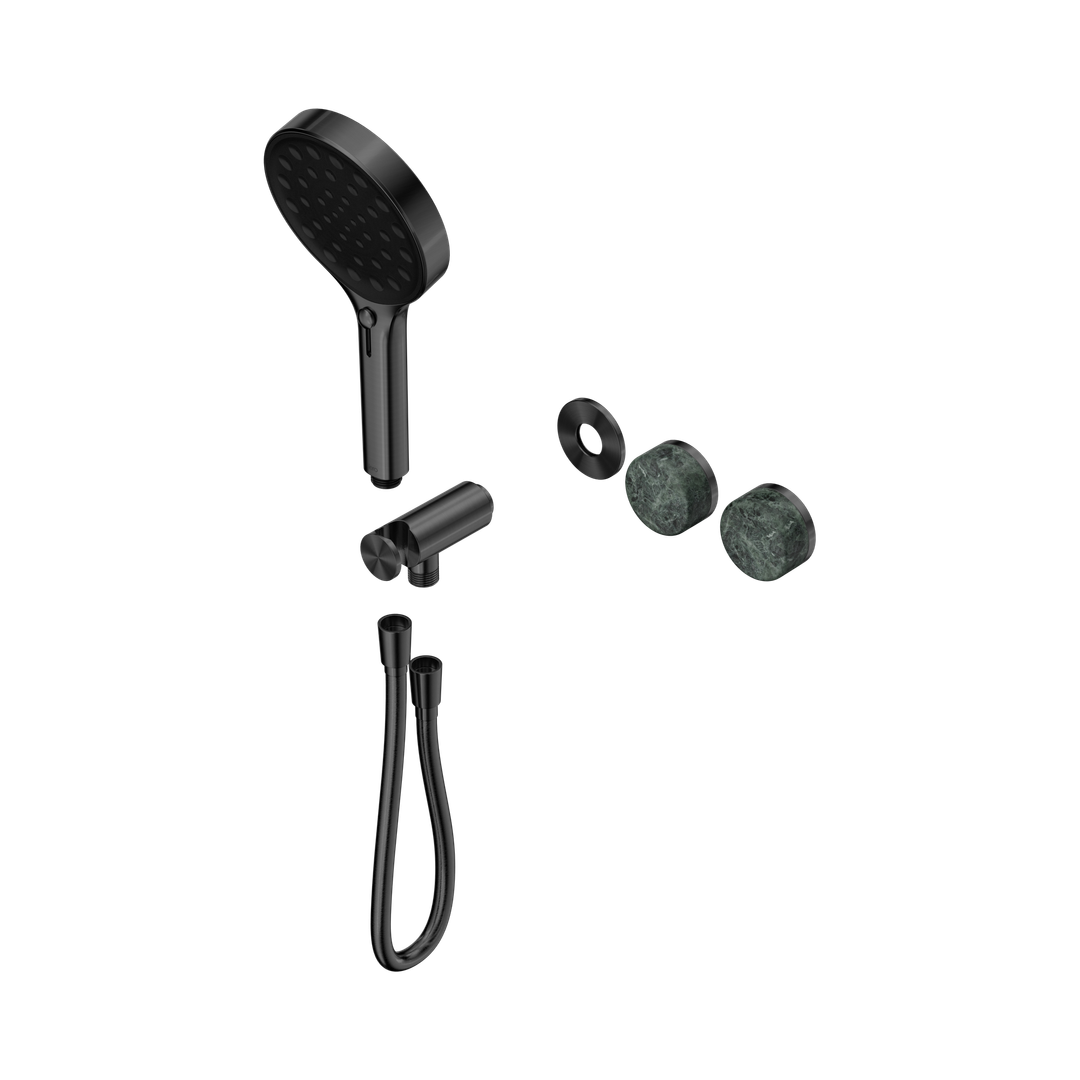 Nero Serenity Progressive Shower System Gunmetal - Verde Alpi Handle & Serenity Hand Shower Trim Kit Only