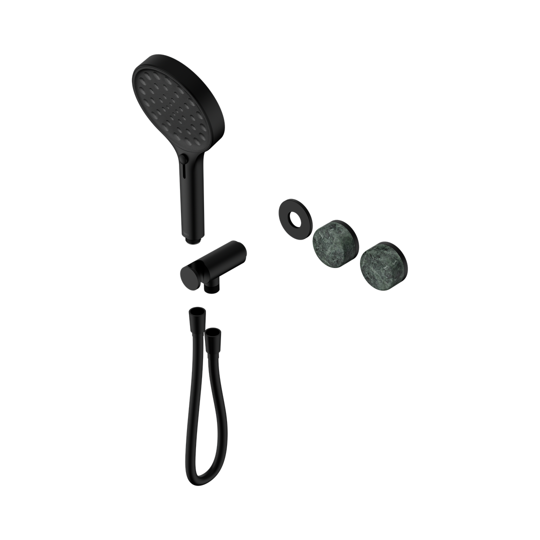 Nero Serenity Progressive Shower System Matte Black - Verde Alpi Handle & Serenity Hand Shower Trim Kit Only
