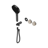 Nero Serenity Progressive Shower System Gunmetal - Rome Travertine Handle & Serenity Hand Shower Trim Kit Only