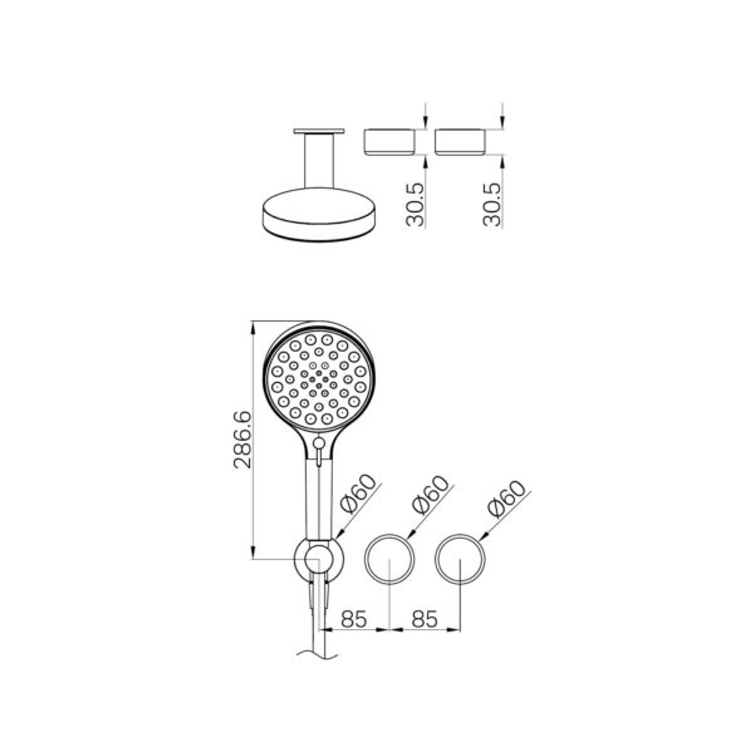 Nero Serenity Progressive Shower System Chrome - Metal Handle & Serenity Hand Shower Trim Kit Only
