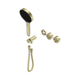 Nero Serenity Progressive Shower System Brushed Gold - Metal Handle & Serenity Hand Shower Trim Kit Only