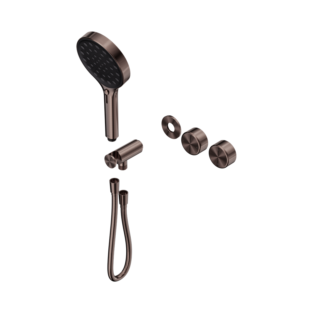 Nero Serenity Progressive Shower System Brushed Bronze - Metal Handle & Serenity Hand Shower Trim Kit Only