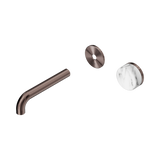 Serenity Wall Basin Nero Mixer 160mm Spout Arabescato Corchia Hdl Trim Kit Only - Brushed Bronze