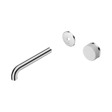 Nero Serenity Progressive Wall Basin Mixer 185Mm Spout - Chrome Carrara Handle Trim Kit Only