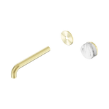 Serenity Wall Basin Nero Mixer 185mm Spout Arabescato Corchia Hdl Trim Kit Only - Brushed Gold