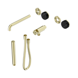 Nero Serenity Progressive Shower System - Spout Brushed Gold Marquina Black Handle & Slim Shower Trim Kit Only