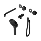 Nero Serenity Progressive Shower System - Spout Matte Black Marquina Black Handle & Serenity Hand Shower Trim Kit Only