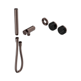 Nero Serenity Progressive Shower System Brushed Bronze - Marquina Black Handle & Slim Shower Trim Kit Only