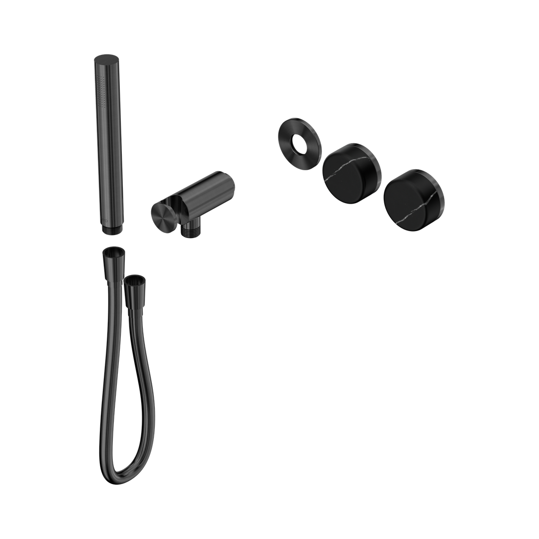 Nero Serenity Progressive Shower System Gunmetal - Marquina Black Handle & Slim Shower Trim Kit Only