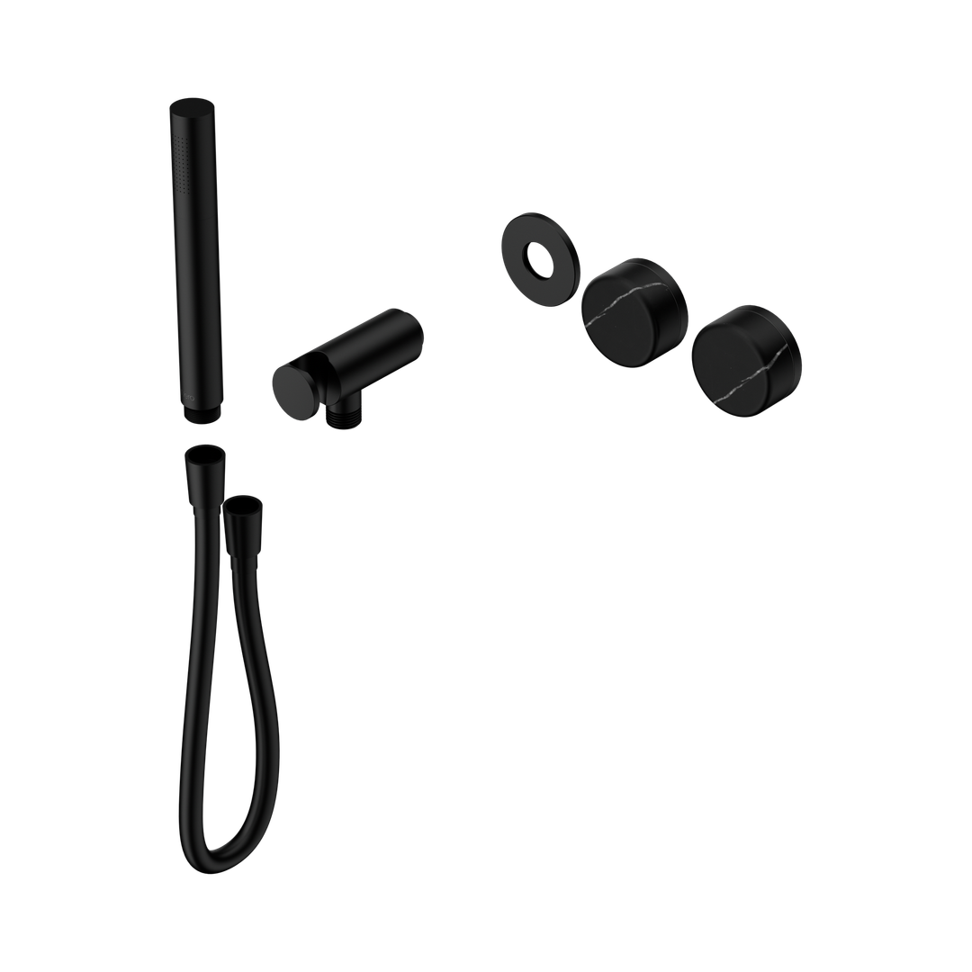 Nero Serenity Progressive Shower System Matte Black - Marquina Black Handle & Slim Shower Trim Kit Only