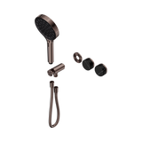 Nero Serenity Progressive Shower System Brushed Bronze - Marquina Black Handle & Serenity Hand Shower Trim Kit Only