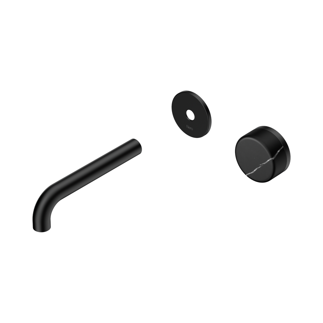 Nero Serenity Wall Basin Mixer 160mm Spout Marquina Black Handle Trim Kit Only - Matte Black