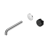 Serenity Wall Basin Nero Mixer 185mm Spout With Marquina Black Handle Trim Kit Only - Chrome