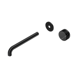 Serenity Wall Basin Nero Mixer 220mm Spout Marquina Black Handle Trim Kit Only - Matte Black