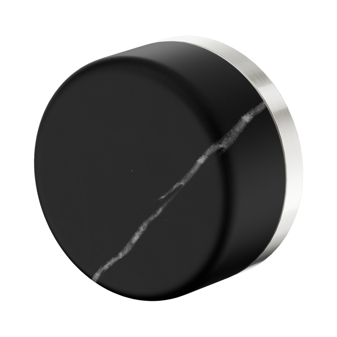 Nero Serenity Progressive Shower Mixer Brushed Nickel - Marquina Black Handle