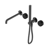 Nero Serenity Progressive Shower System - Spout Gunmetal - Marquina Black Handle & Slim Shower