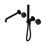 Nero Serenity Progressive Shower System - Spout Matte Black - Marquina Black Handle & Slim Shower