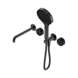 Nero Serenity Progressive Shower System - Spout Gunmetal Marquina Black Handle & Serenity Hand Shower