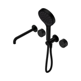 Nero Serenity Progressive Shower System - Spout Matte Black Marquina Black Handle & Serenity Hand Shower
